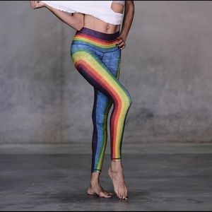 Niyama sol rainbow yoga pants basically new. Large